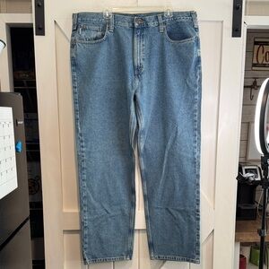 Carhartt Men's Straight Jeans in Classic Blue Denim